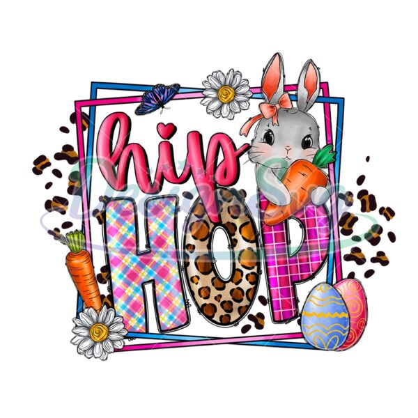 Hip Hop Bunny Leopard Print Easter Day PNG