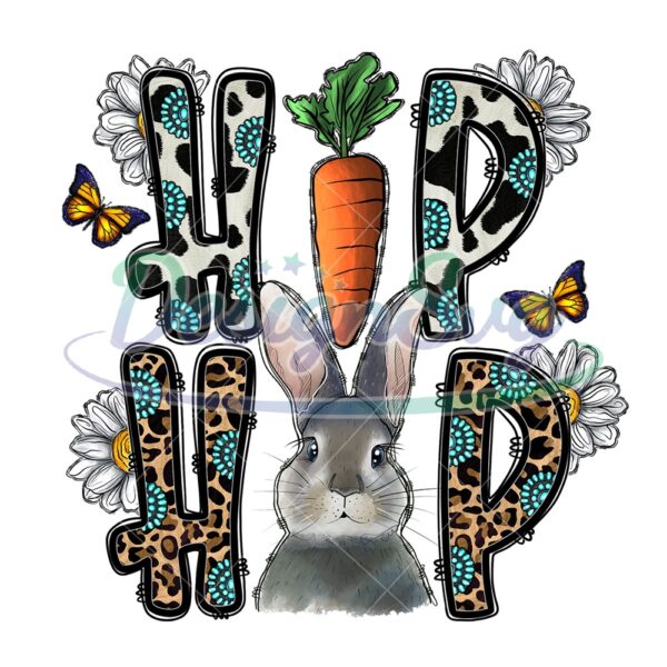 Western Hip Hop Bunny Carrot Cowhide PNG