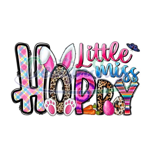 Little Miss Hoppy Easter Day Bunny Ears PNG