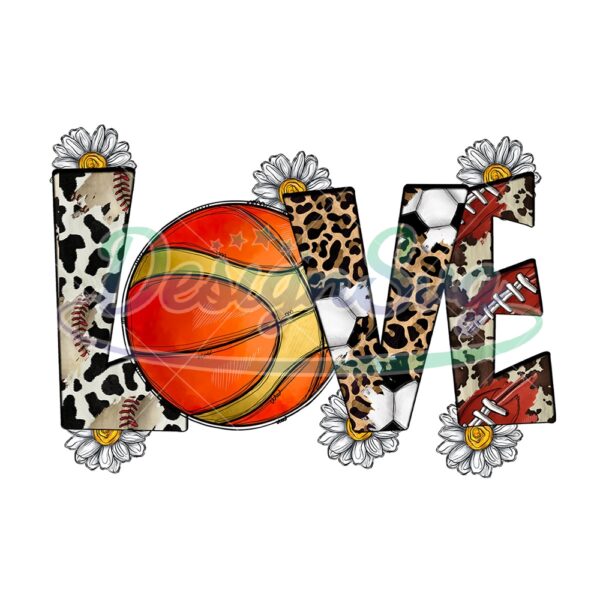 Love Easter Day Basketball Leopard PNG