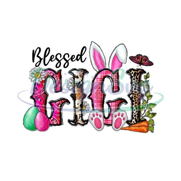 Blessed Gigi Bunny Ears Easter Day PNG