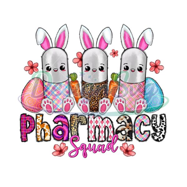 Pharmacy Squad Easter Day Bunny Ears PNG