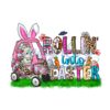 Rolling Into Easter Day Bunny Eggs Car PNG