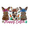 Happy Easter Leopard Bunny PNG