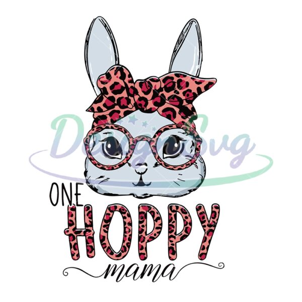 One Hoppy Mama Leopard Bandana PNG