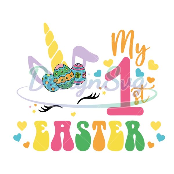 My 1st Easter Cute Bunny Birthday PNG