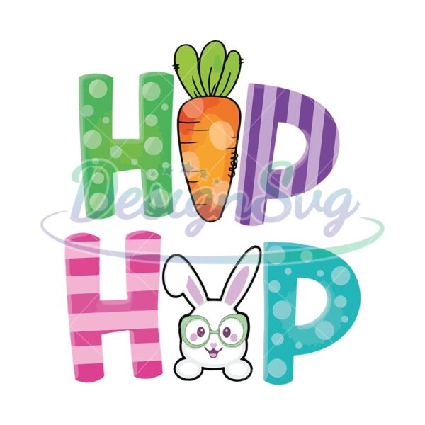 Hip Hop Easter Bunny and Carrot PNG