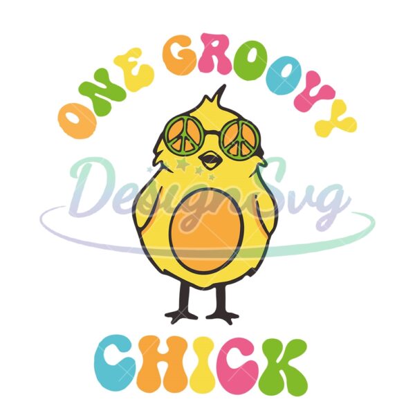 One Groovy Chick Easter Day PNG