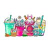 Easter Day Coffee Latte Cups Bunny PNG