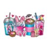 Happy Easter Day Bunny Coffee Cups PNG