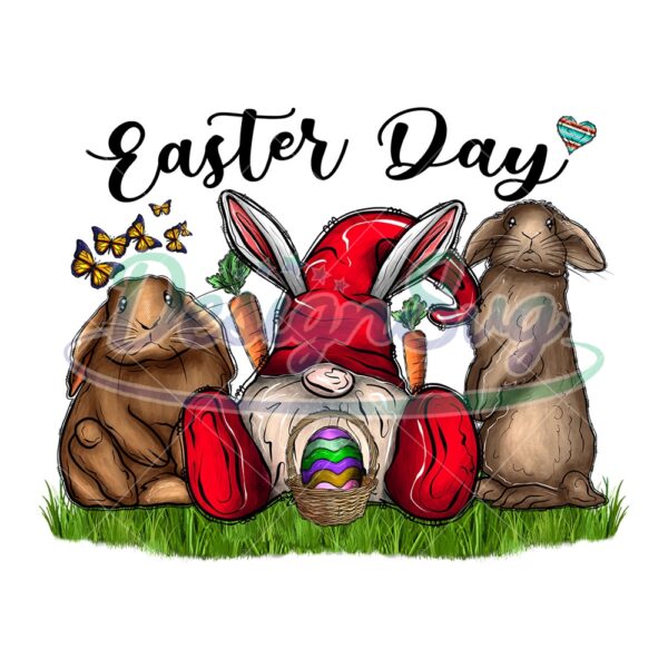 Easter Day Bunny Gnomes PNG