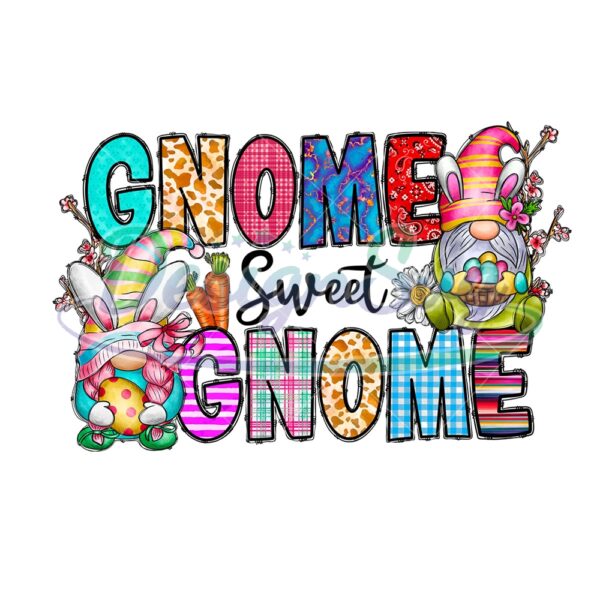 Gnome Sweet Gnome Bunny Ears PNG