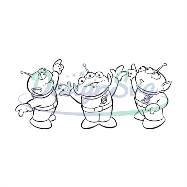 Toy Story Three Little Green Aliens SVG