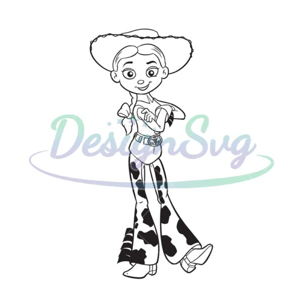 disney-cartoon-toy-story-character-cowgirl-jessie-toy-silhouette-svg
