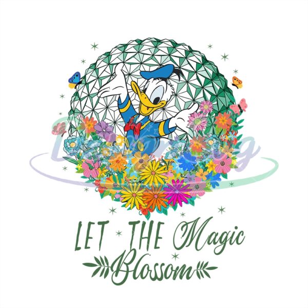 donald-epcot-ball-let-the-magic-blossom-png