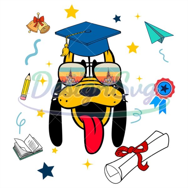 disney-kingdom-pluto-dog-graduation-png