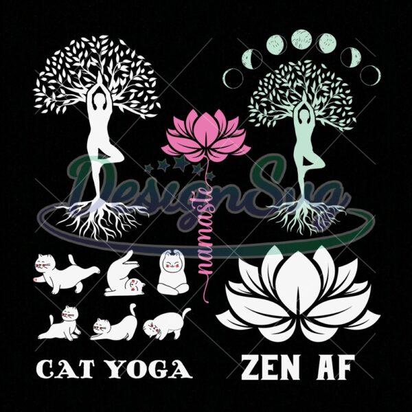 cat-yoga-svg-zen-af-yoga-svg-namaste-svg-quotes-svg-designs-yoga-bundle-svg-yoga-svg-buddha-svg-yoga-vector
