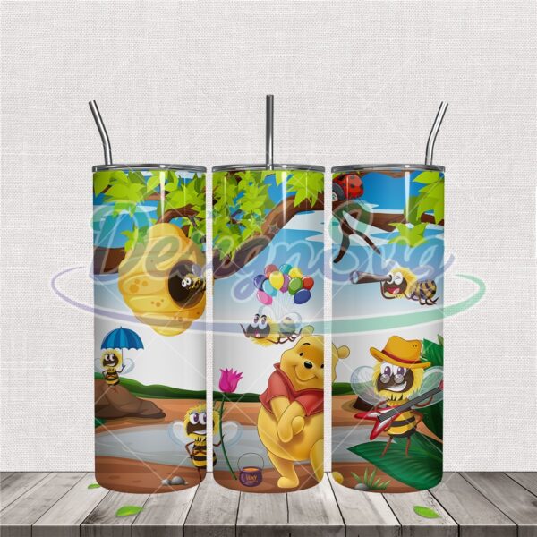 winnie-the-pooh-happy-bees-tumbler-20oz-png