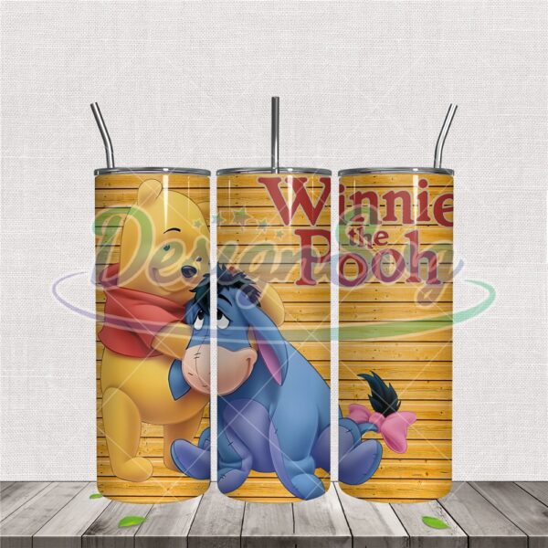 winnie-the-pooh-hugging-eeyore-tumbler-design-png