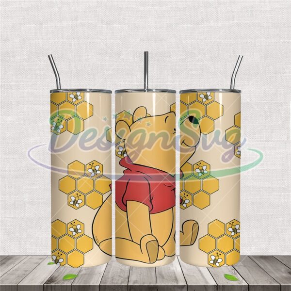 winnie-the-pooh-and-bees-tumbler-sublimation-png