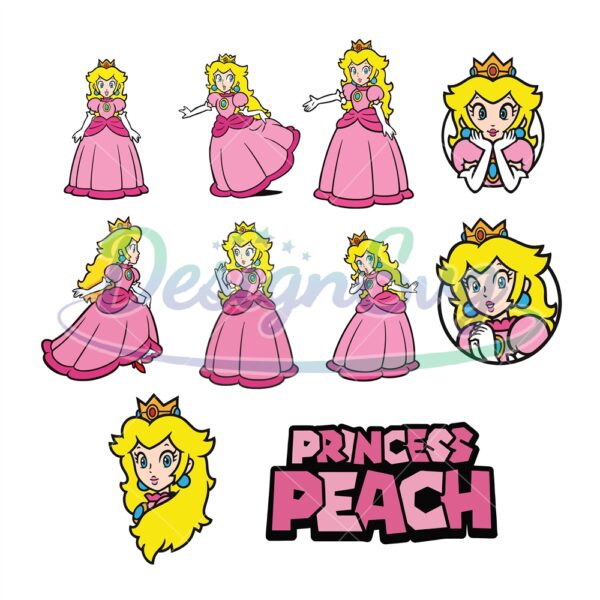 princess-peach-super-mario-bros-layered-and-one-color-bundle-svg-clipart-digital-download-sublimation-cricut-cut-file-p