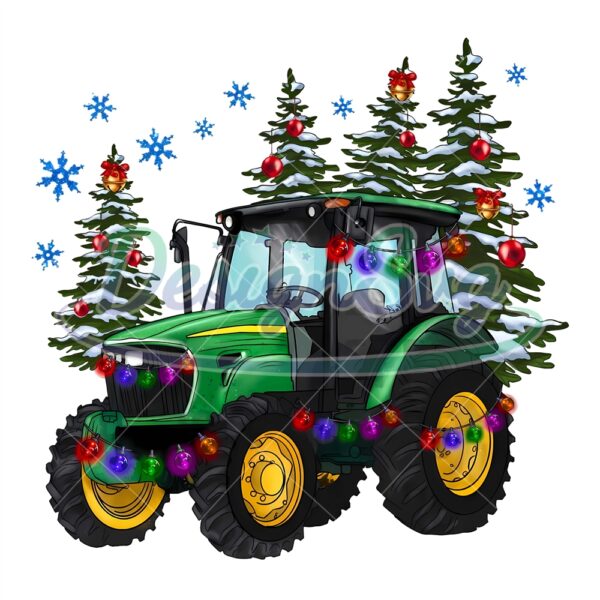 green-tractor-christmas-tree-png-sublimation-design-green-tractor-png-farm-tractor-png-christmas-farm-tractor-png