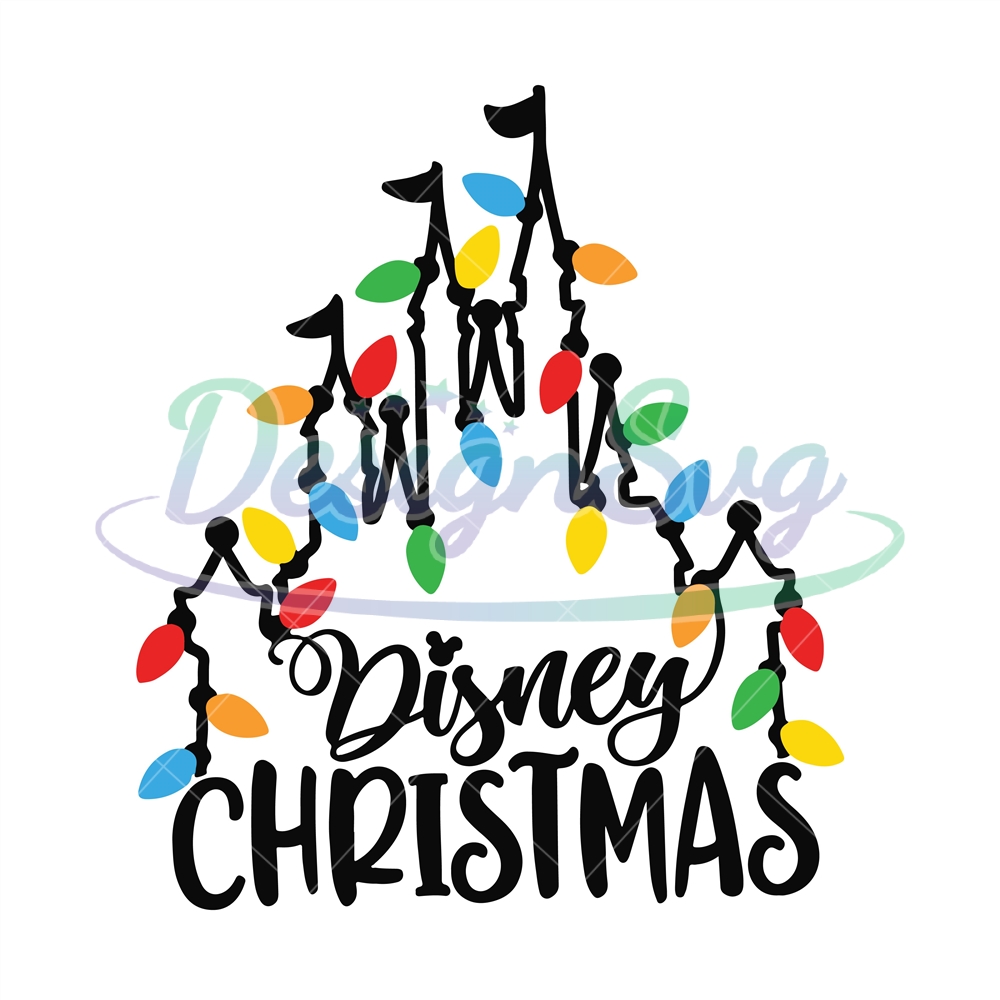 Disney Castle Christmas SVG, Disney Castle SVG, Christmas SVG - DesignSVG