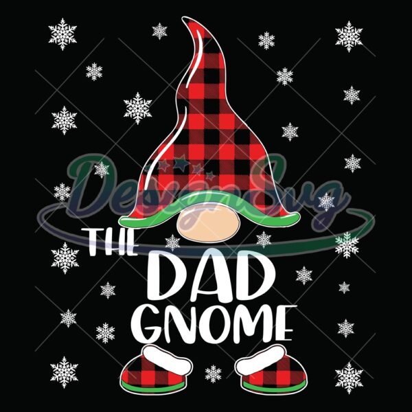 The Dad Gnome Buffalo Plaid Svg