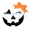 Jackolantern Face Girl Bow SVG
