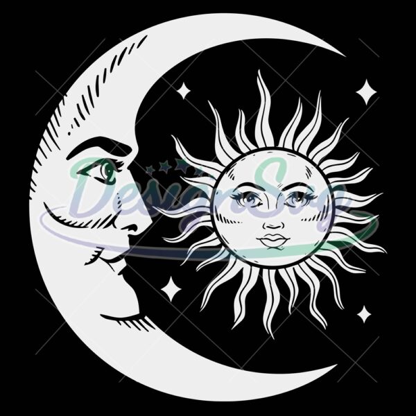 sun-and-moon-svg-magic-illustration-svg-moon-svg-witchcraft-svg-boho-svg-boho-illustration-svg-magic-illustration