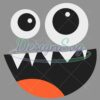 Funny Monster Face Halloween Svg