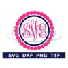 monogram-svg-ttf-alphabet-fancy-font-circle-pearls-frame-digital-download-cut-file-clip-art-52-svgpngdxf-files
