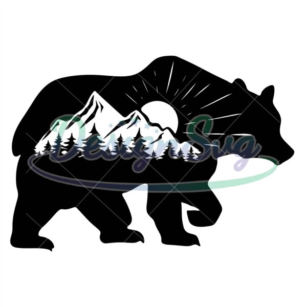 bear-svg-file-bear-in-the-woods-bear-mountain-svg-mountains-svg-sun-svg-camping-svg-pine-trees-deer-svg-buck-viny