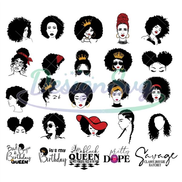 african-american-women-svg-bundle-afro-woman-svg-black-woman-svg-cutting-files-for-cricut-silhouette-black-afro-g