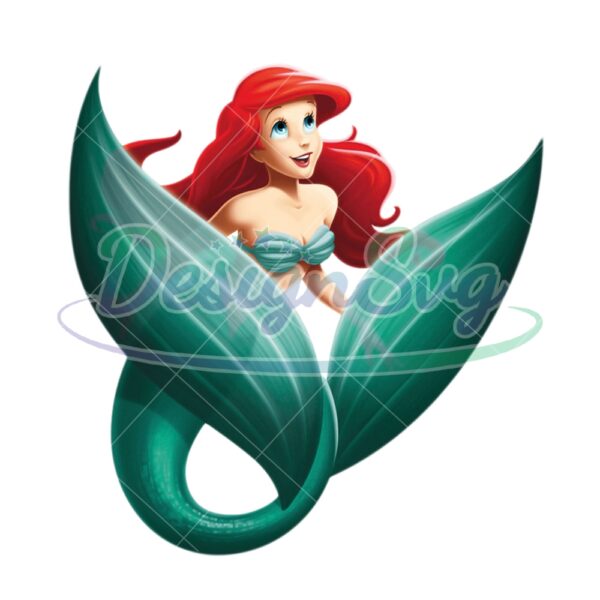 big-green-fish-tail-little-mermaid-ariel-princess-png