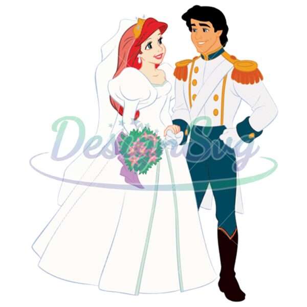 married-prince-eric-and-princess-ariel-png