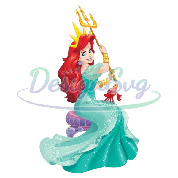 ariel-the-triton-king-the-little-mermaid-png