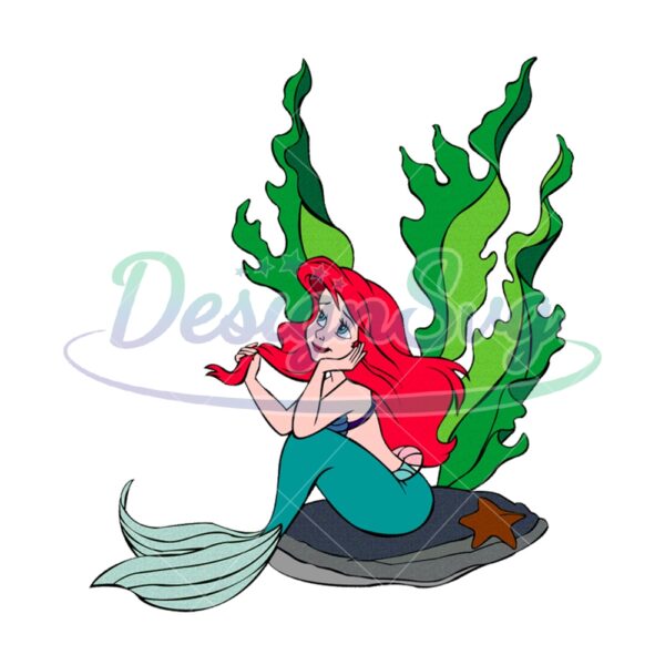 princess-ariel-sitting-under-the-sea-the-little-mermaid-png