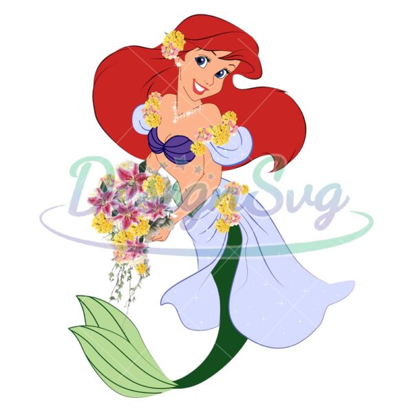 floral-costume-little-mermaid-ariel-princess-png