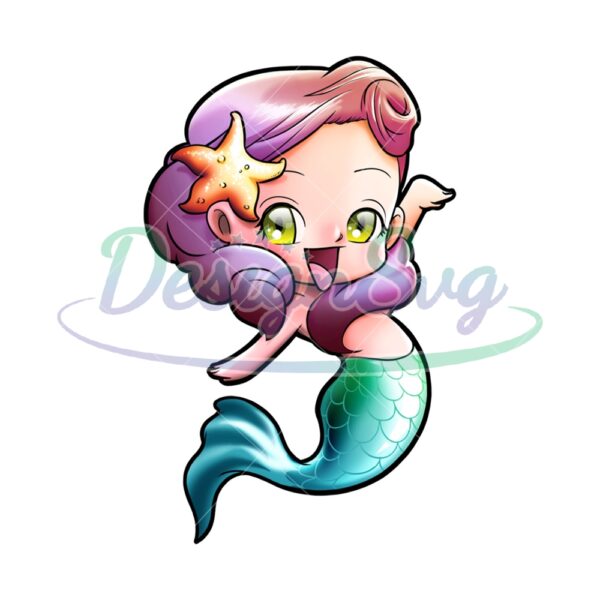 cute-chibi-little-mermaid-ariel-disney-princess-png