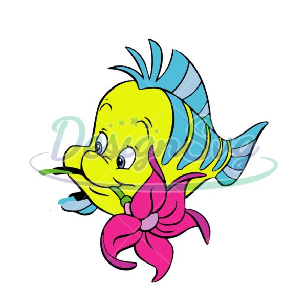 flower-flounder-disney-fish-the-little-mermaid-png