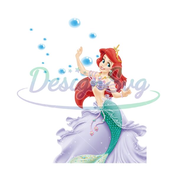 little-bubble-princess-ariel-the-little-mermaid-png