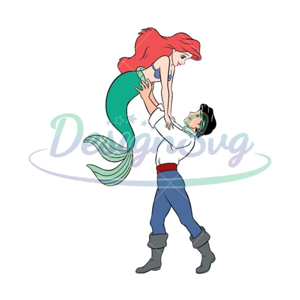 dancing-ariel-and-prince-eric-the-little-mermaid-png
