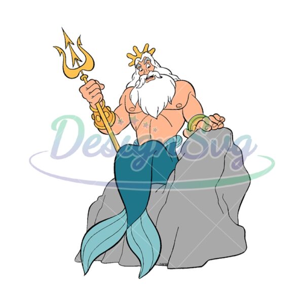 disney-triton-sea-king-the-little-mermaid-png