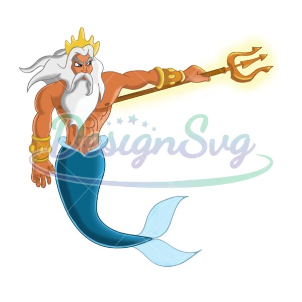 king-triton-disney-sea-king-the-little-mermaid-png