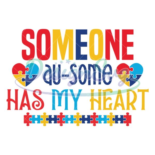 someone-ausome-has-my-heart-puzzle-svg