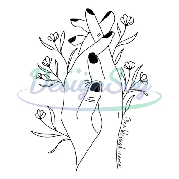hand-holding-hand-floral-mother-day-svg
