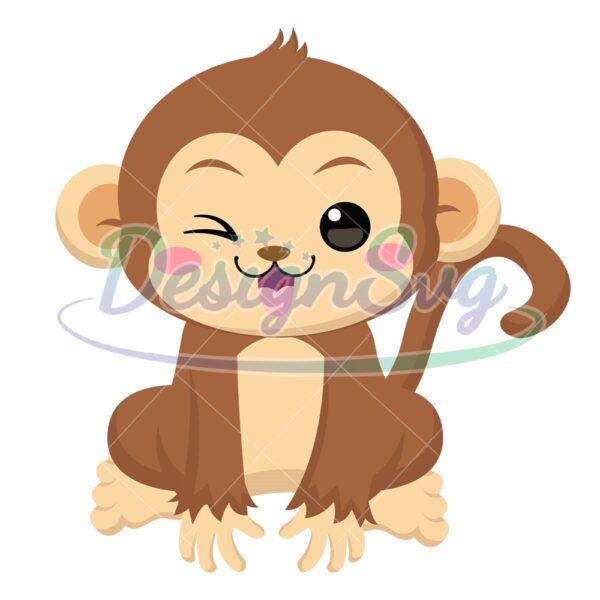 baby-cute-little-monkey-cartoon-character-svg