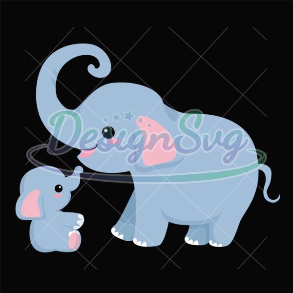 baby-cute-elephant-mom-cartoon-character-svg