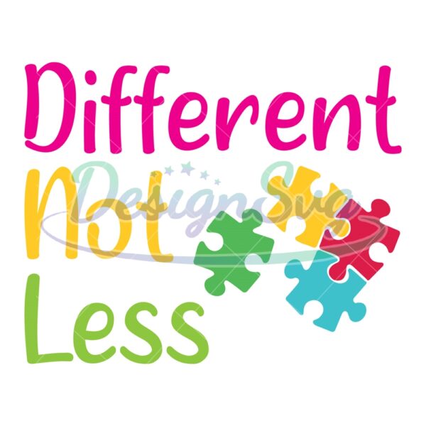 diferent-not-less-autism-puzzle-piece-svg